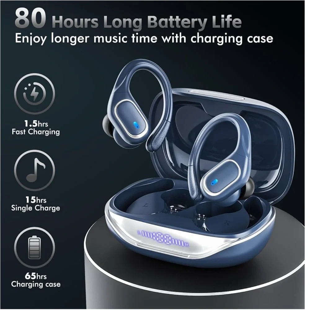 FLASH SALE TODAY ONLY Wireless Bluetooth Earbuds with Charging Case - Blue